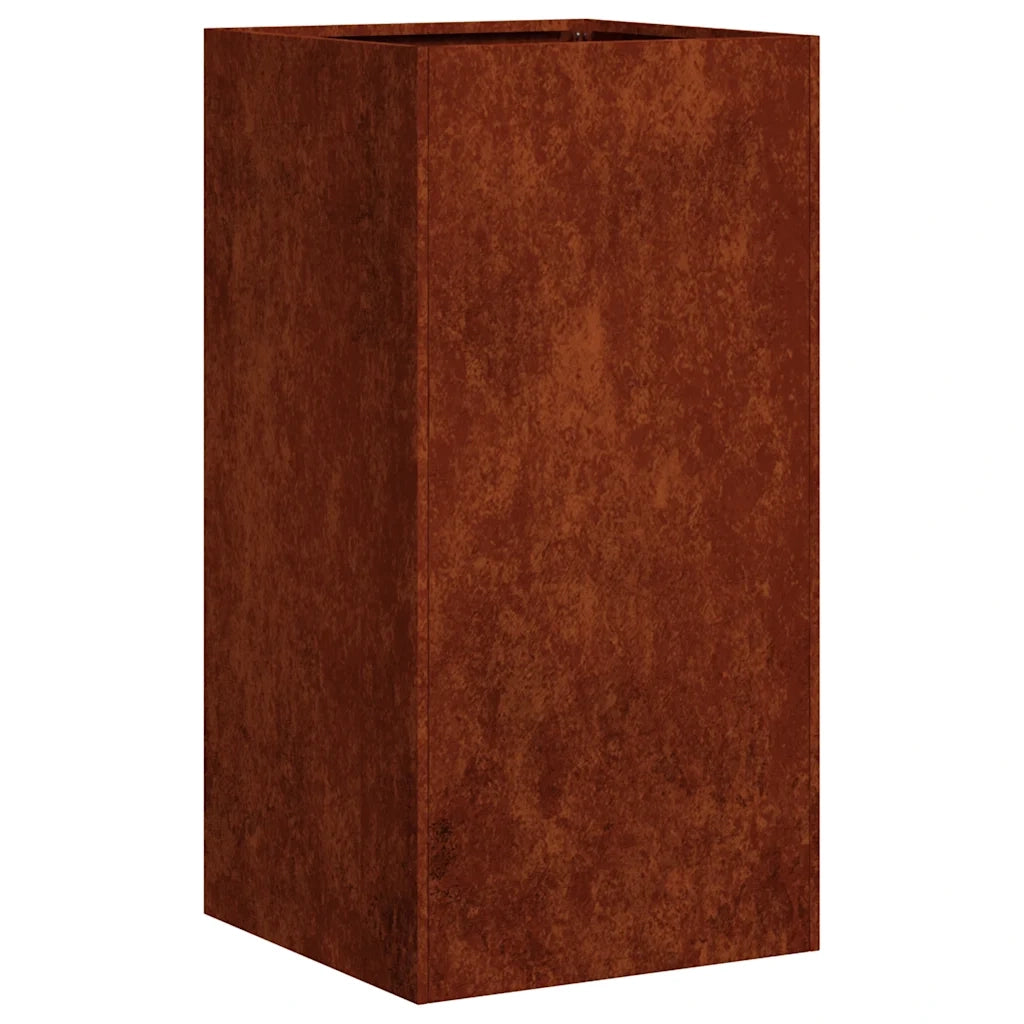 Fioriera Arrugginita 40x40x80 cm in Acciaio Corten