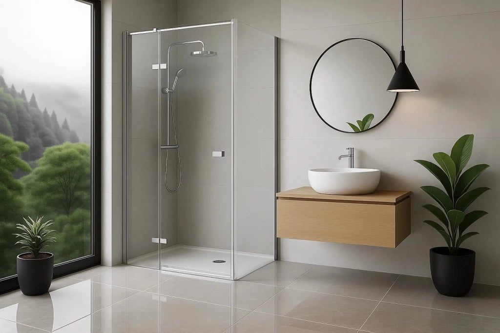 Cabina Doccia Rea Atlas 90x100 Chrome sinistra