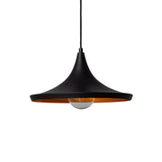 Lampada sospensione interne metallo, 35cm, nero e oro