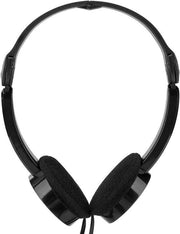 Cuffia stereo pieghevole con microfono - Jack 3.5mm - Chiusura sulla testa - Per bambini - Nero.