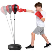 Set Punching Ball ¨C Minimal ¨C 126-144 cm regolabile in altezza con sacco, guantoni e pompa