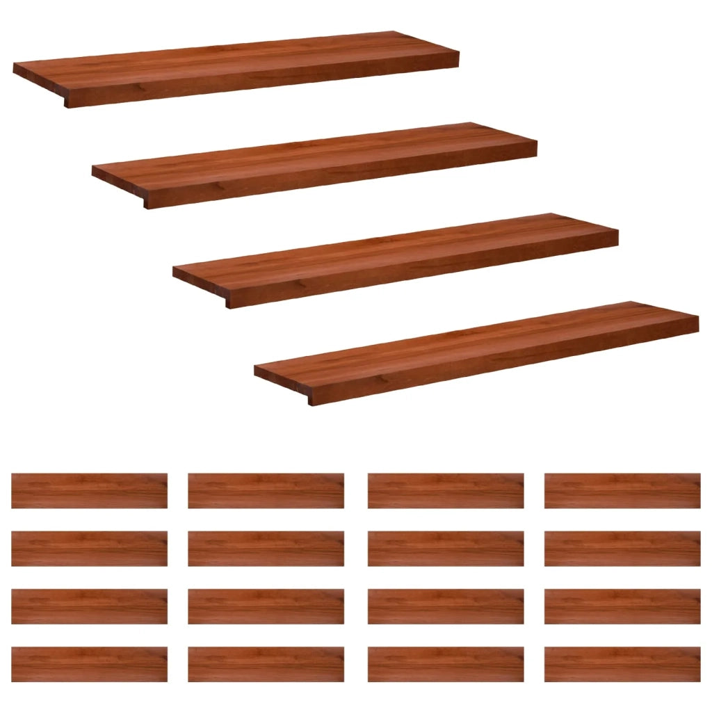 Tappeti per scale 20 pz 110 x 30 x 2 cm Marrone 3446518