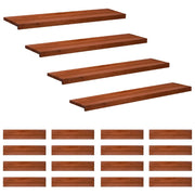 Tappeti per scale 20 pz 110 x 30 x 2 cm Marrone 3446518