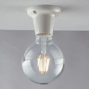 PLAFONIERA/PORTALAMPADA DA SOFFITTO IN MATERIALE PLASTICO BIANCO E27 FAN