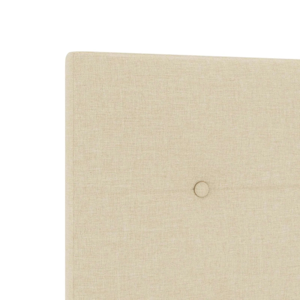 Letto box spring con materasso Crema 100 x 200 cm Tessuto 3453821