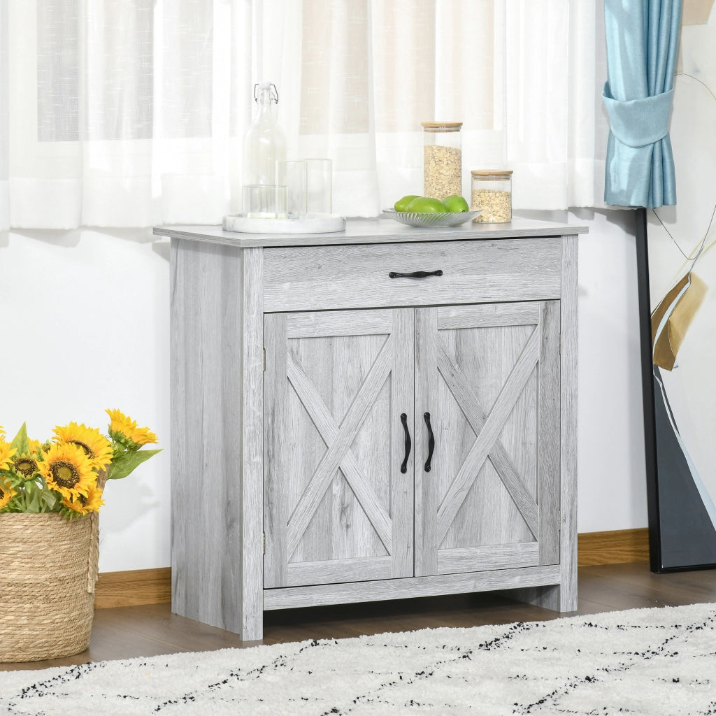 Buffet ¨C zephmum ¨C Legno Effetto Grigio Chiaro 80x39.7x80