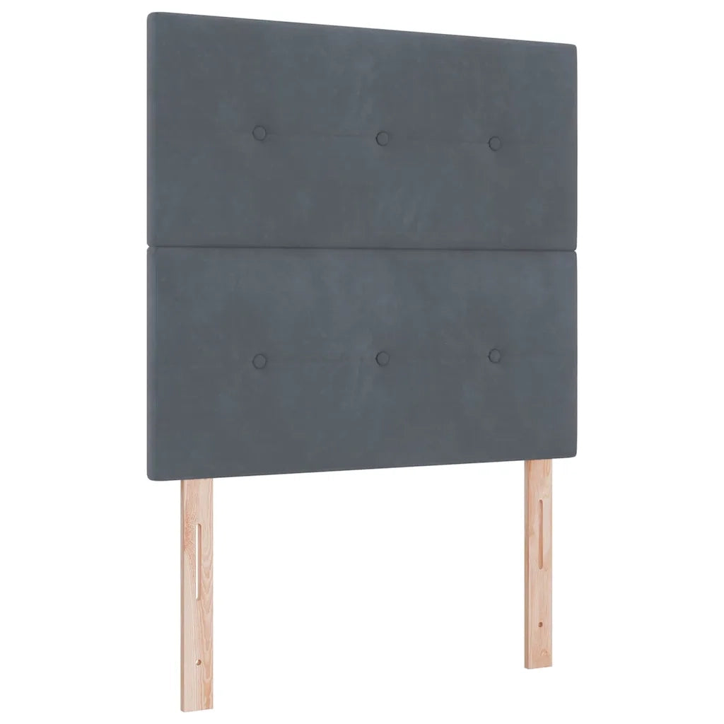 Testiera | Testata Grigio scuro 80 cm Velluto