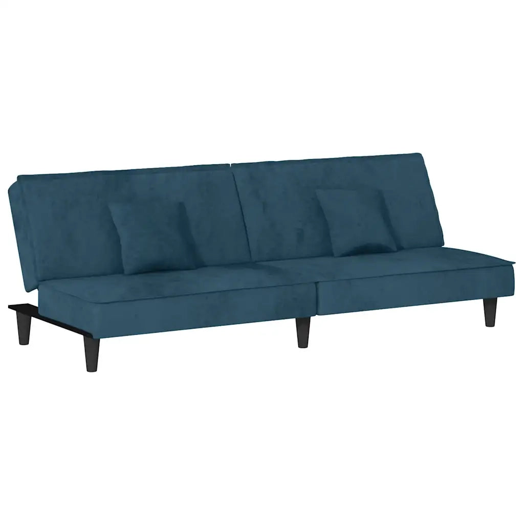 Divano letto | Sof¨¤ letto | Letto singolo Blu in Velluto