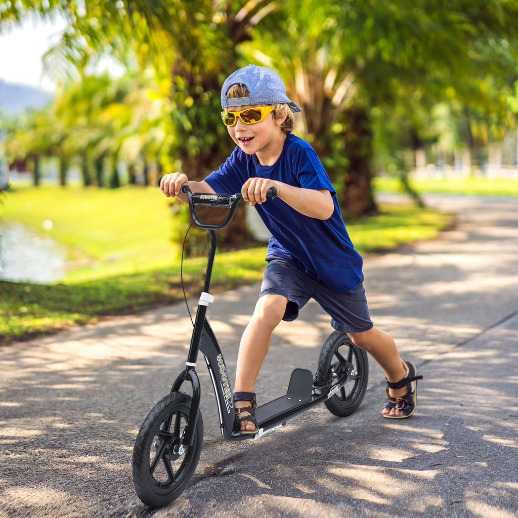 Scooter per Bambini con Manubrio Regolabile ¨C Minimal ¨C Nero 12 Pollici