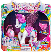 Hatchimals Raimbow Cation,Unicorno interattivo con luci e suoni,Spin Master,Eta 5+