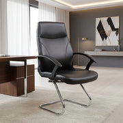 Sedia da ufficio Triangolo, Poltrona direzionale con braccioli, Sedia ergonomica da ufficio, Nero, 60x59h95, cm