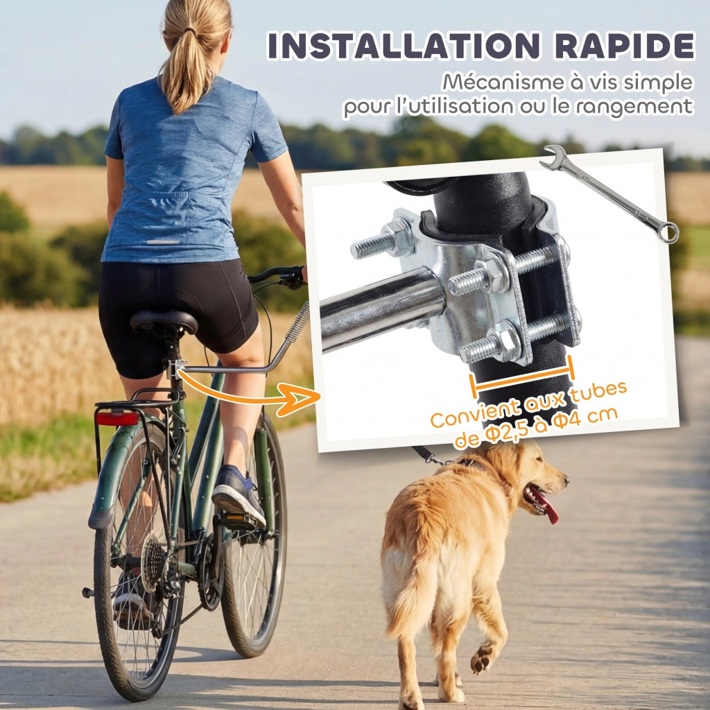 Lega per Bicicletta per Cani ¨C Minimal ¨C 180 cm Argento