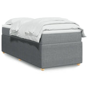 Giroletto a Molle con Materasso Grigio Chiaro 90x200 cm Tessuto
