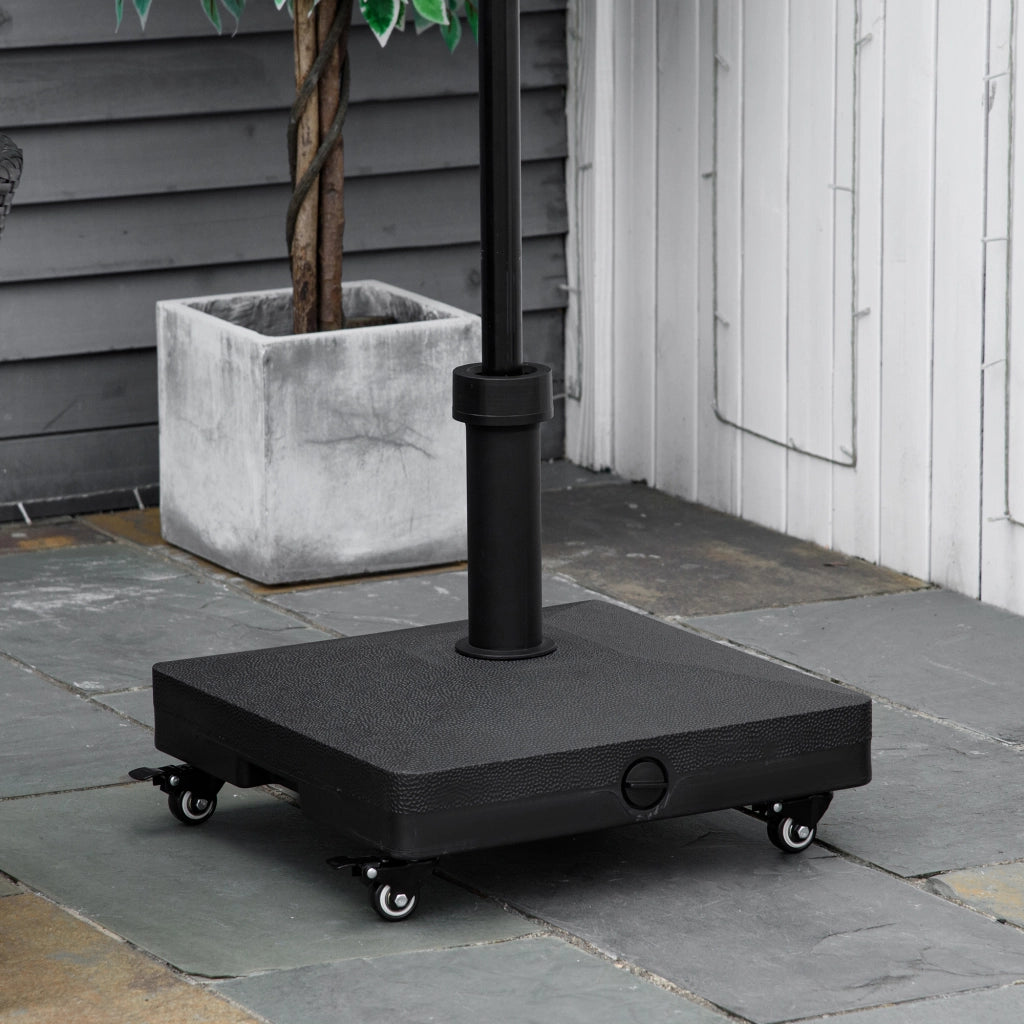 Base per Ombrellone con Ruote ¨C Minimal ¨C 45x45x39 cm Nero