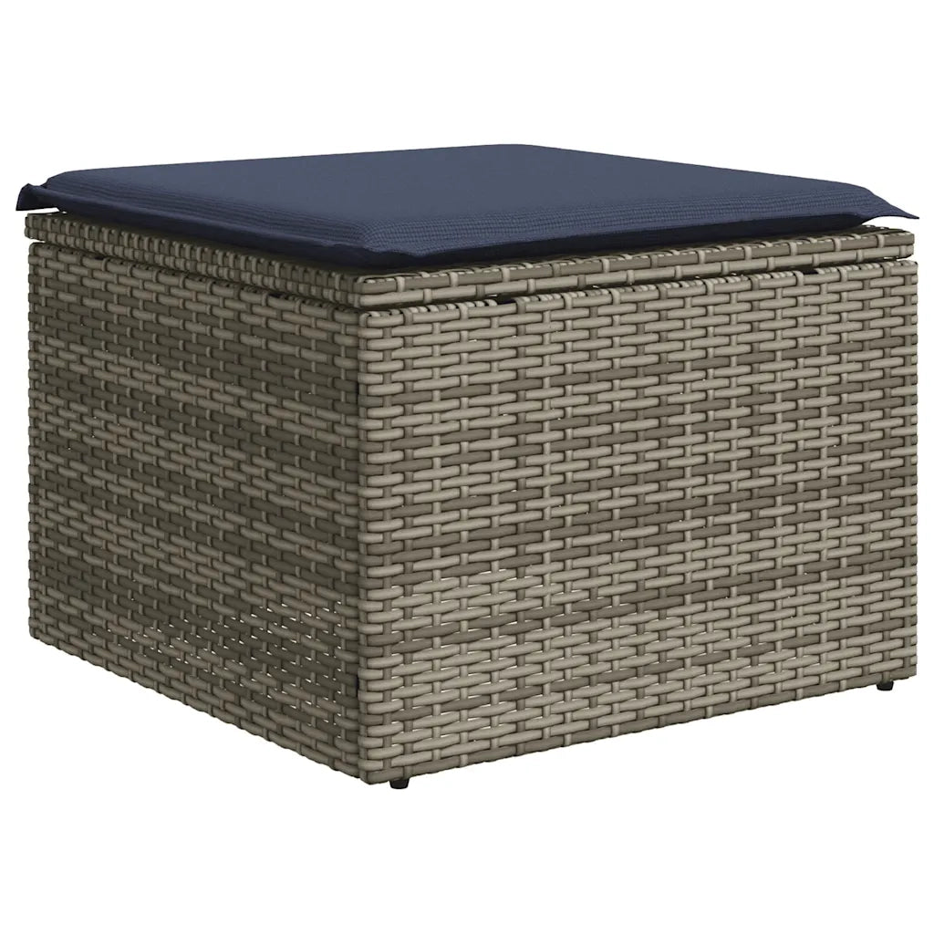 Set Divani da Giardino 6 pz con Cuscini Grigio in Polyrattan 3220460