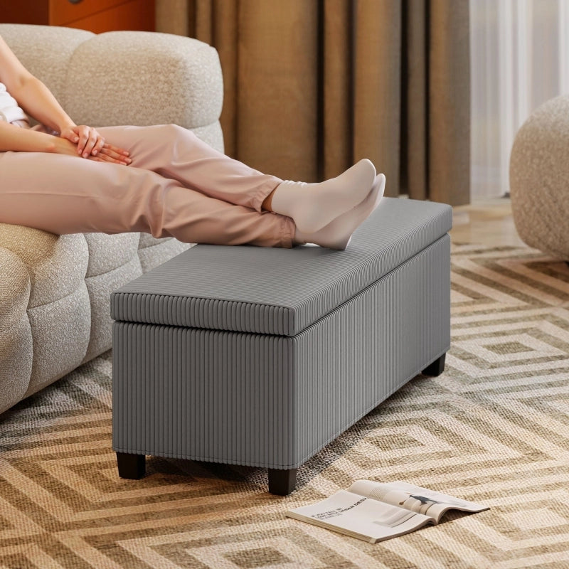 PANCHETTA Contenitore 112x42x40 cm In Cord Grigio