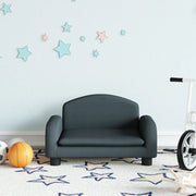 Divano per Bambini-Sofa-Divanetto Grigio Scuro 50x40x30 cm in Tessuto