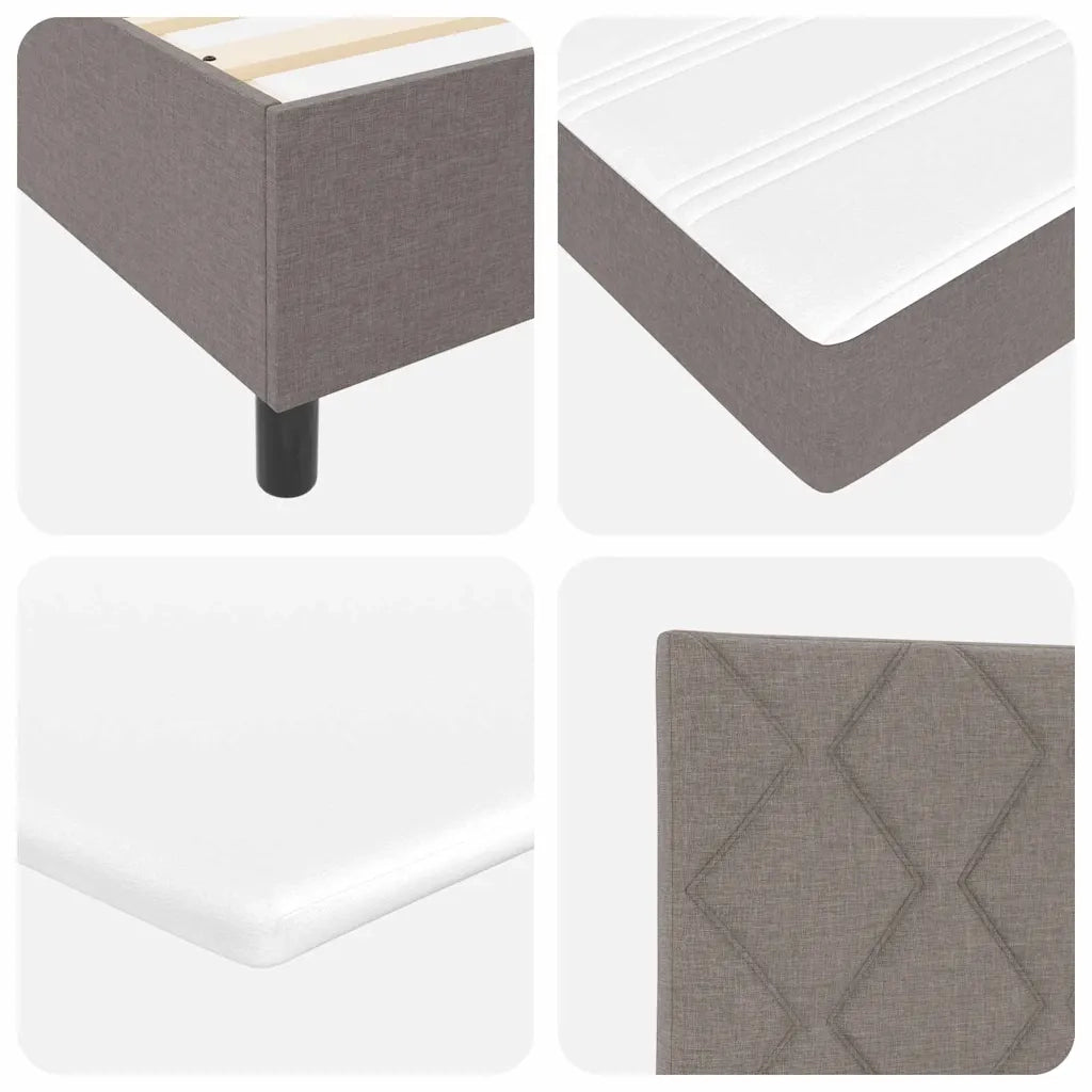 Letto a molle con materasso Talpa 120 x 190 cm Tessuto 3339452