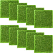 Erba sintetica 10 pezzi erba sintetica miniatura moquette decorativa per hobby erba sintetica decorativa per hobby 15x15cm micro paesaggio decorativo pianta prato erba artificiale