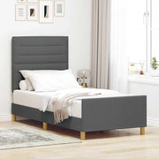 Struttura del letto-Giroletto Grigio scuro 80 x 200 cm Tessuto 406495