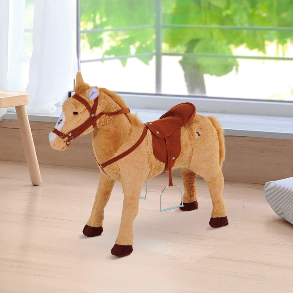 Cavallo a Dondolo su Ruote ¨C zephmum ¨C 60 cm, Beige
