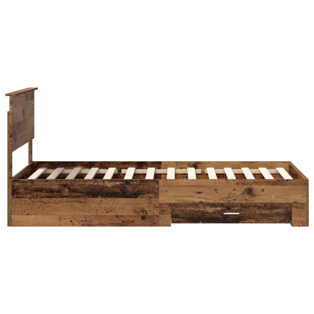 Struttura del letto-Giroletto Legno vecchio 90 x 200 cm Legno multistrato 744705