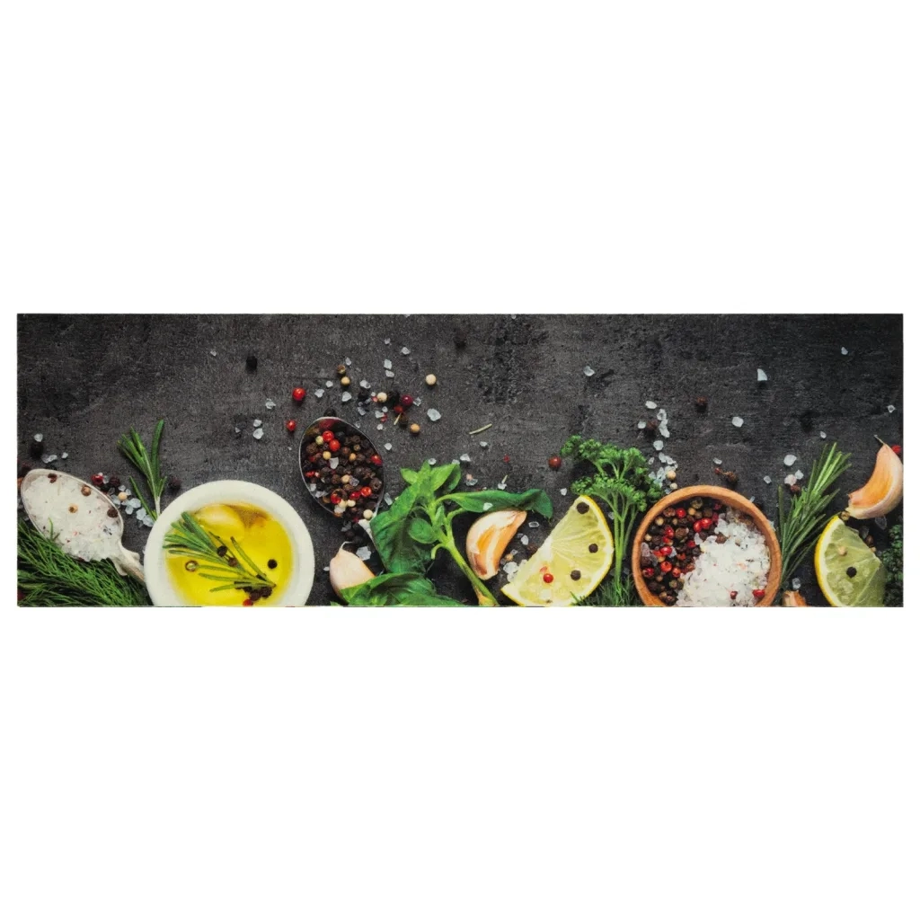 Tappeto del soggiorno | Tappeto da Cucina Lavabile Spezie 60x180 cm Velluto