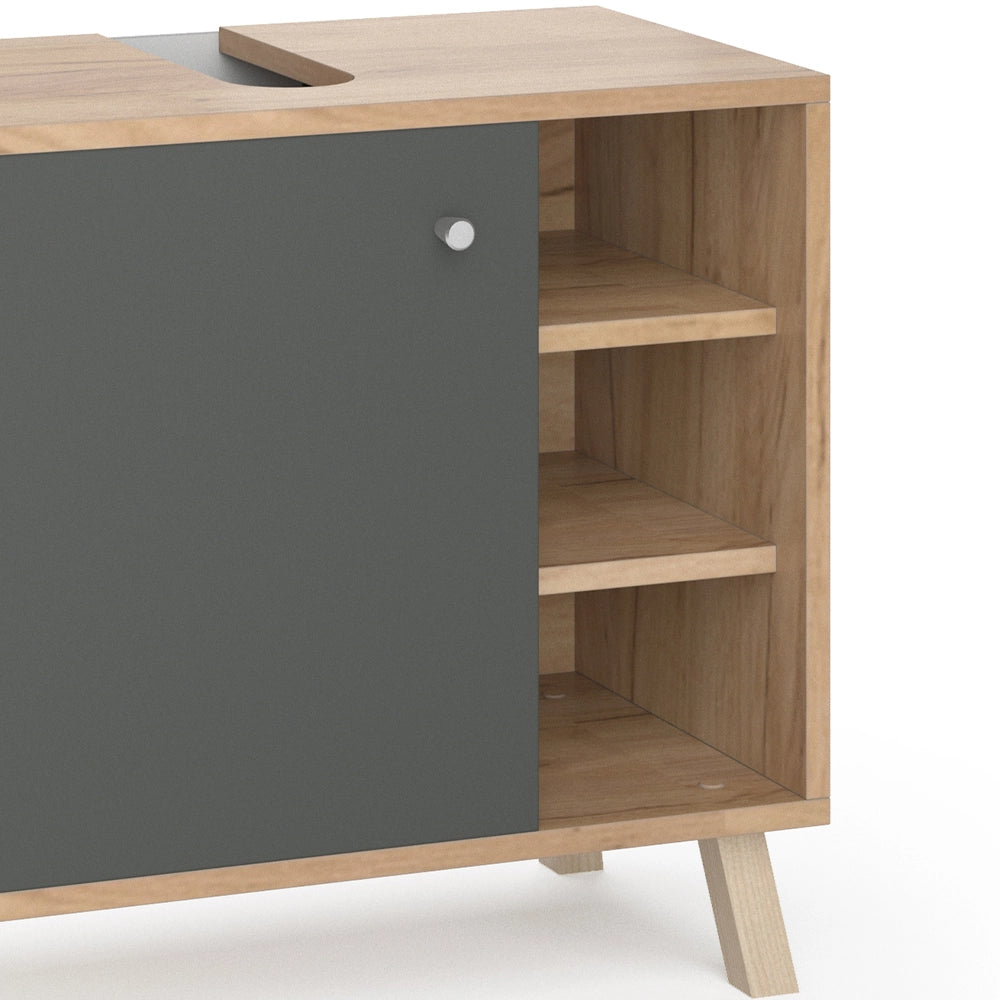 Vicco Set mobili bagno Antracite 3 parti