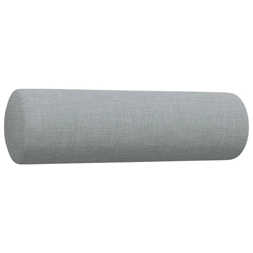 Set Divani 4 pz con Poggiapiedi e Cuscini Grigio Chiaro Tessuto 3278311