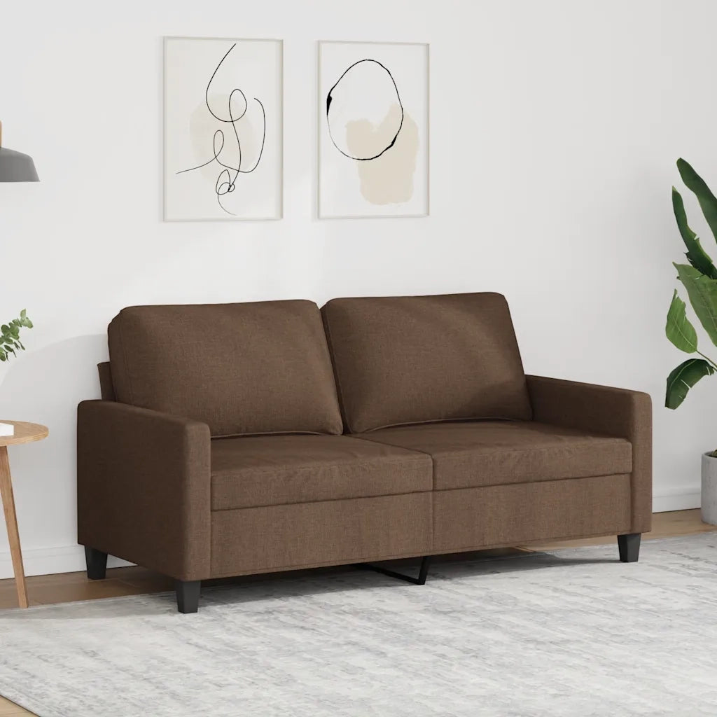 Divano a 2 Posti-Sofa 2 Posti Marrone 140 cm in Tessuto 742000