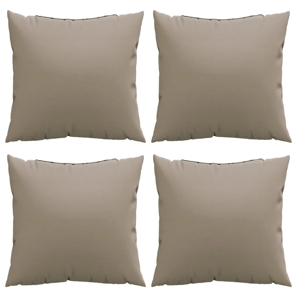 Cuscini per Divano 4 pz Tortora 40x40 cm in Tessuto 360367