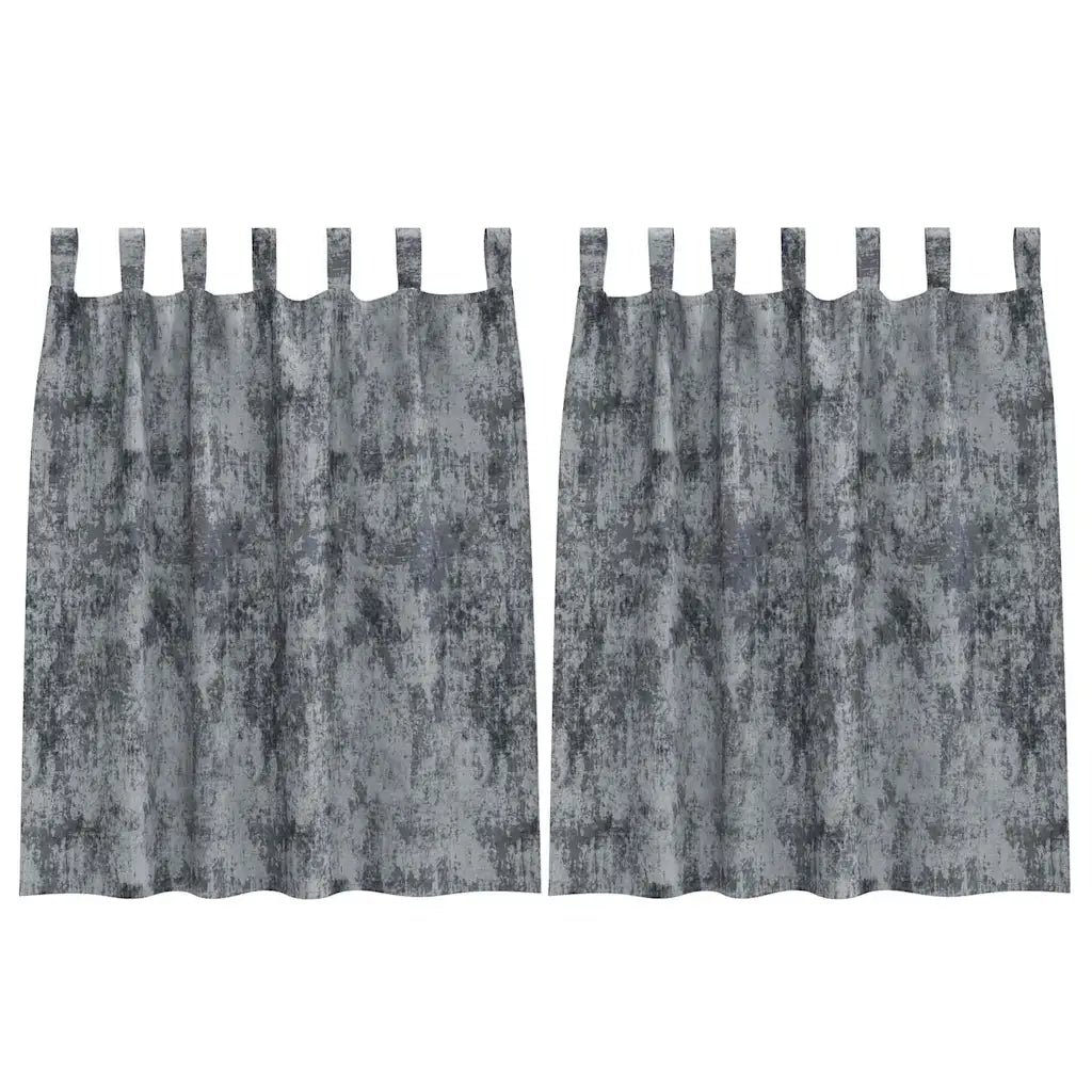 Tende in Velluto 2 pz Grigio Argento 140 x 140 cm Velluto