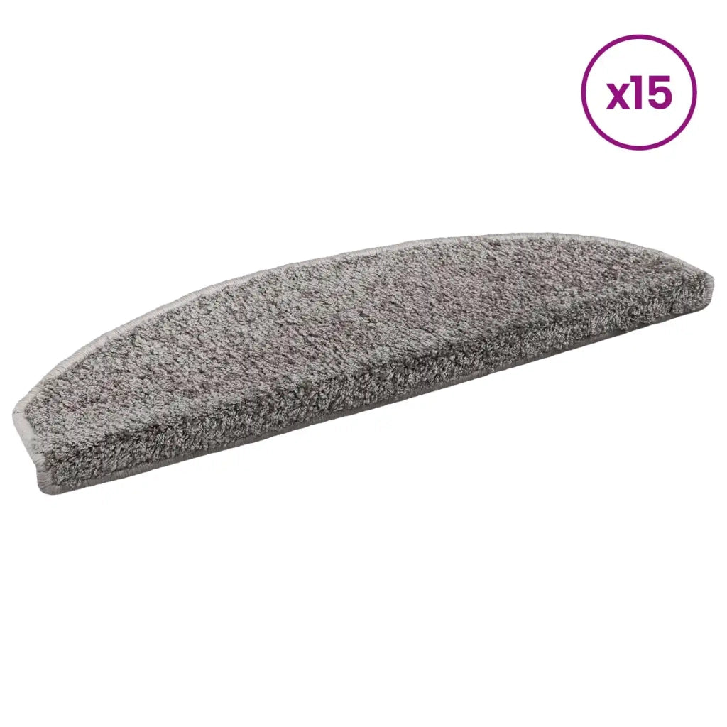 Tappetini per scale autoadesivi Semicircolare 15 pz | Gradini per Scale Grigio