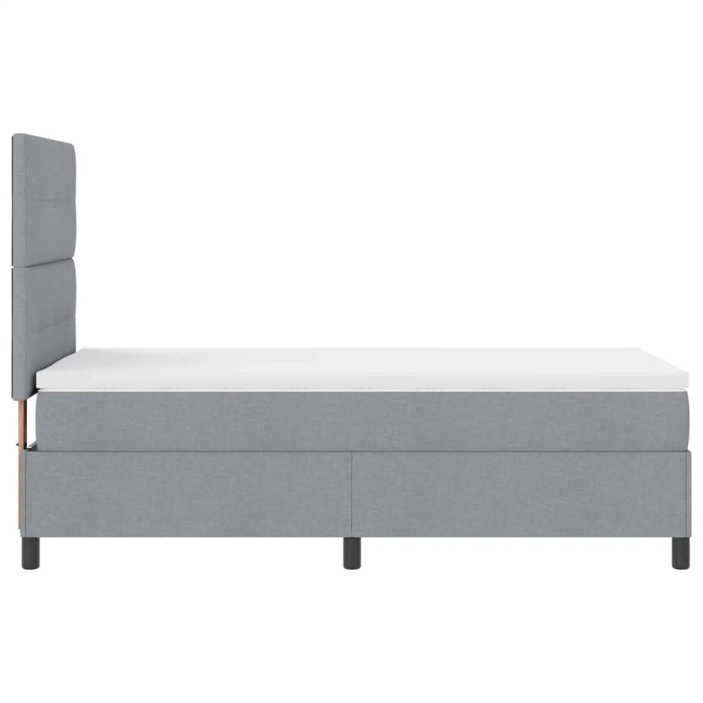 Letto a molle con materasso Grigio chiaro 90 x 190 cm Tessuto 3342830