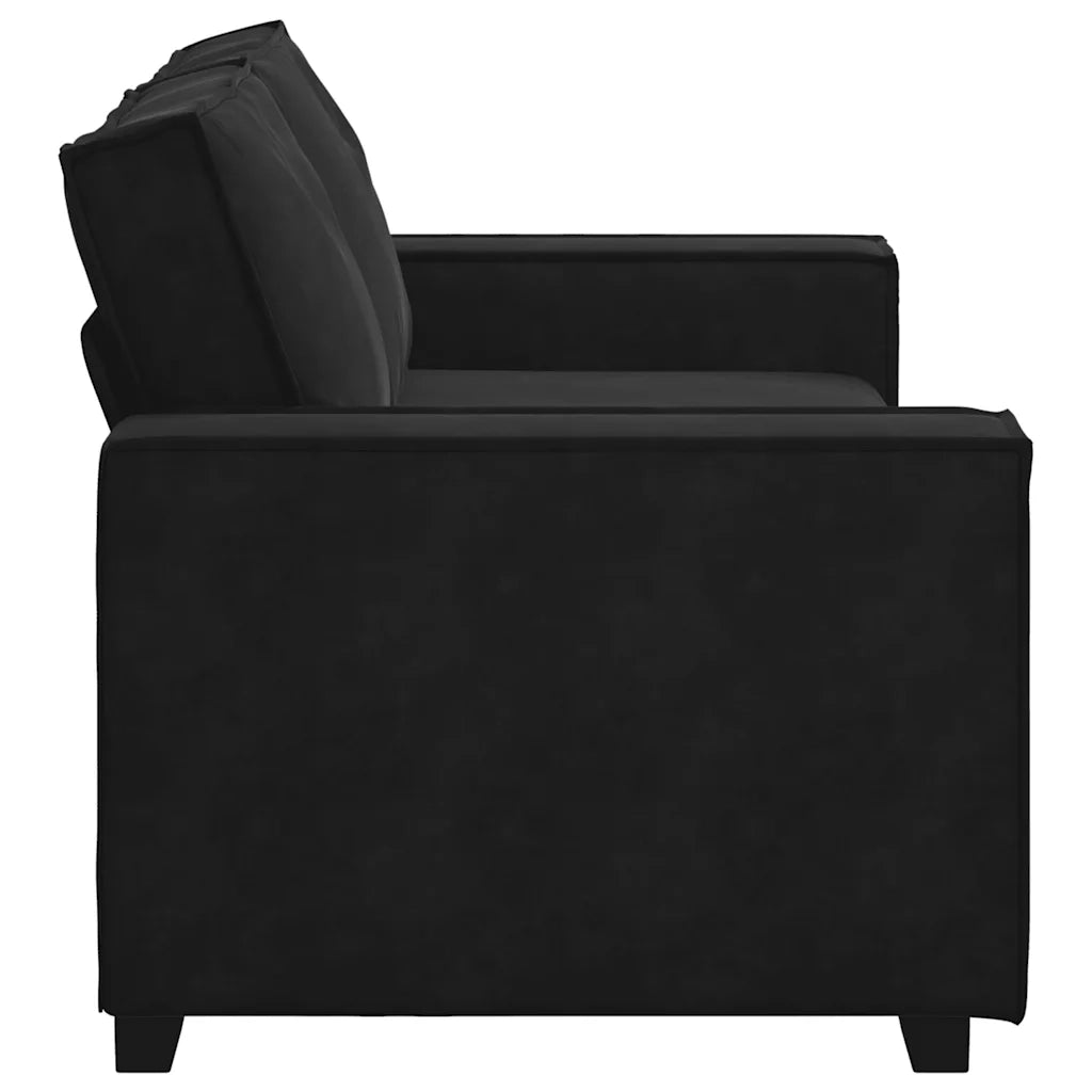 Divano a 2 Posti-Sofa 2 Posti Nero 140 cm in Velluto 955326