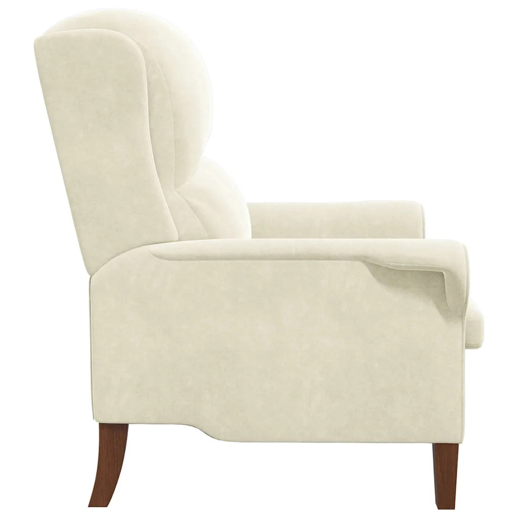 Poltrona | Sedia Relax Crema Velluto
