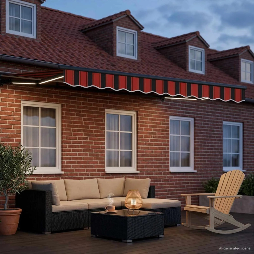 Cornice per Tenda Manuale con LED 3,5 x 2,5 m 3420823