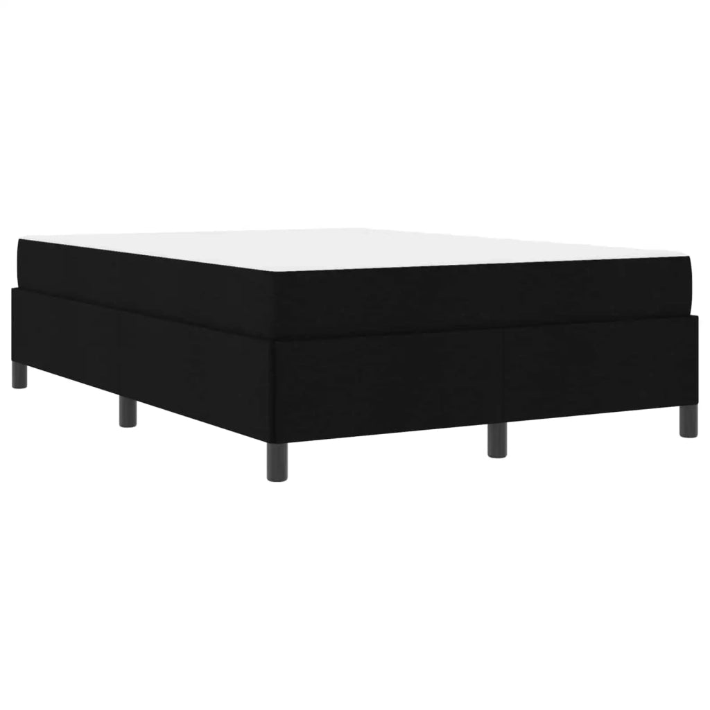 Letto a molle con materasso Nero 140 x 190 cm Tessuto