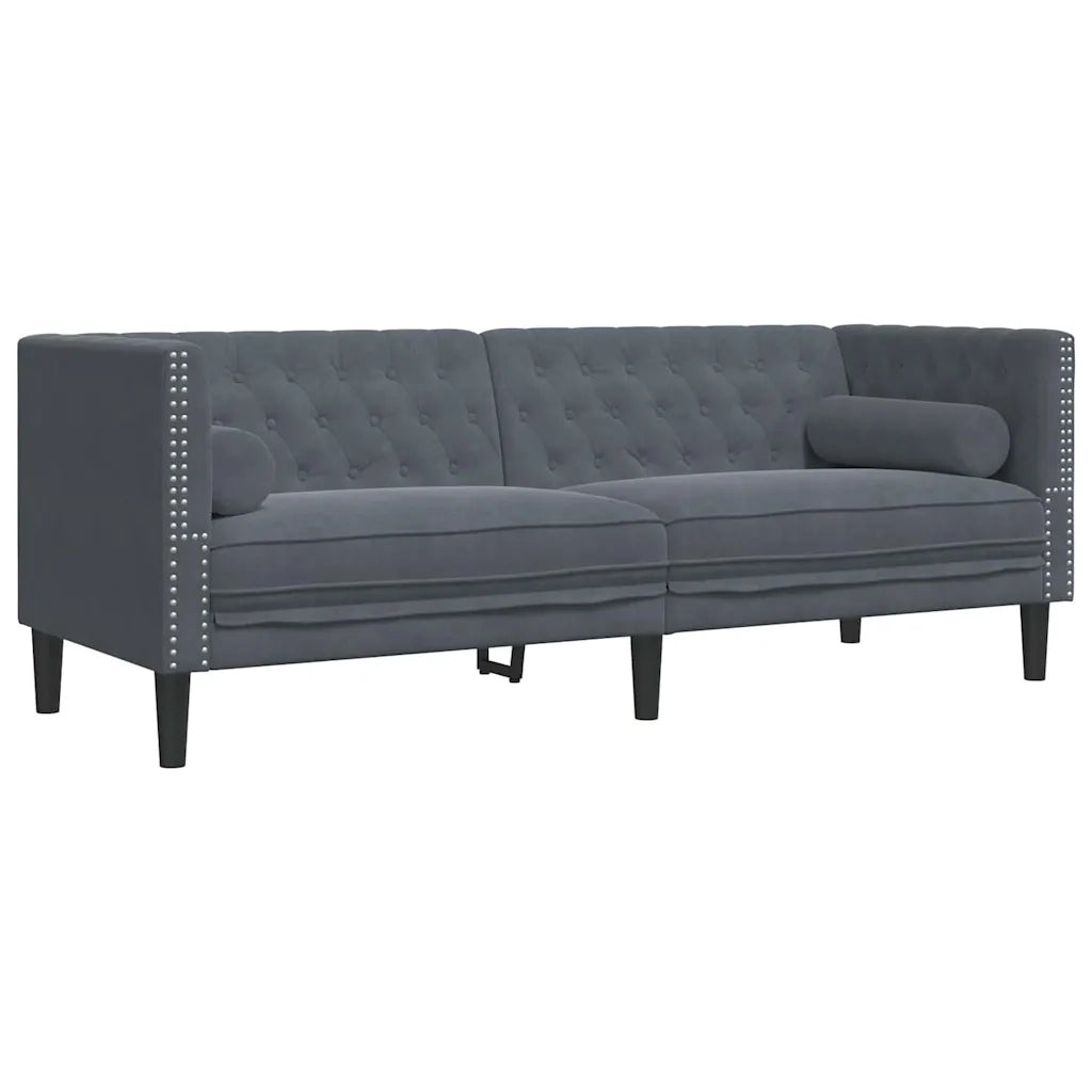 Divano per Soggiorno 3 pcs Grigio scuro 194 x 74,5 x 70,5 cm 3385868