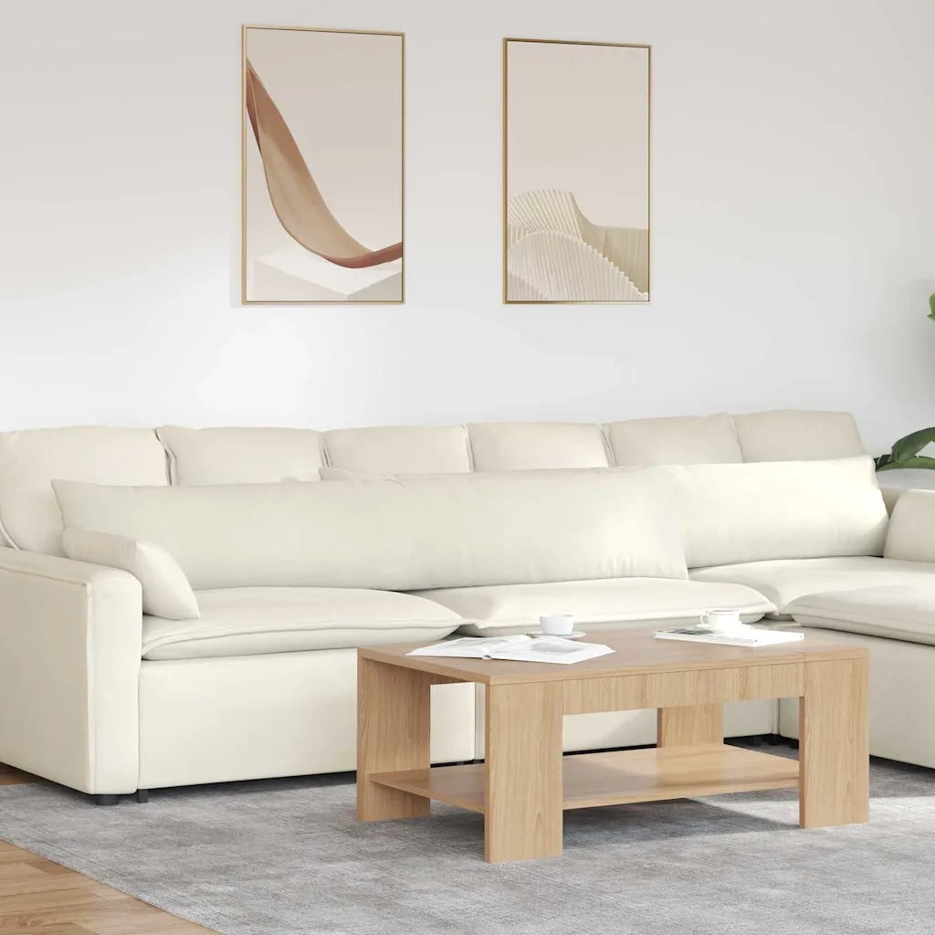 Cuscini da Divano 2 pcs Crema 200 x 40 cm Tessuto in Cords 42013894