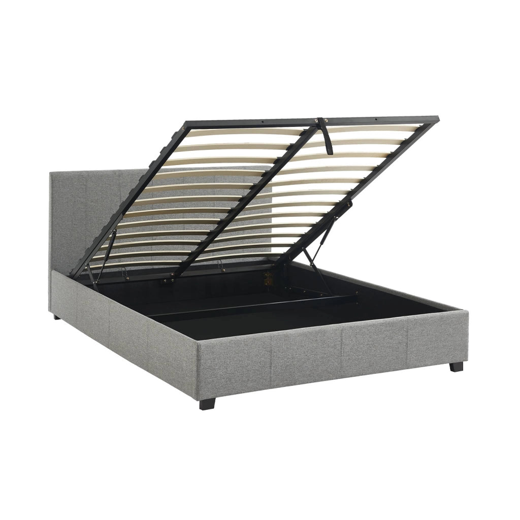 Letto box con rete a doghe e testiera, grigio chiaro i sweeek