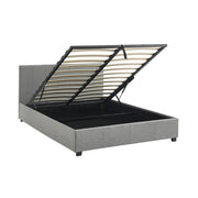 Letto box con rete a doghe e testiera, grigio chiaro i sweeek