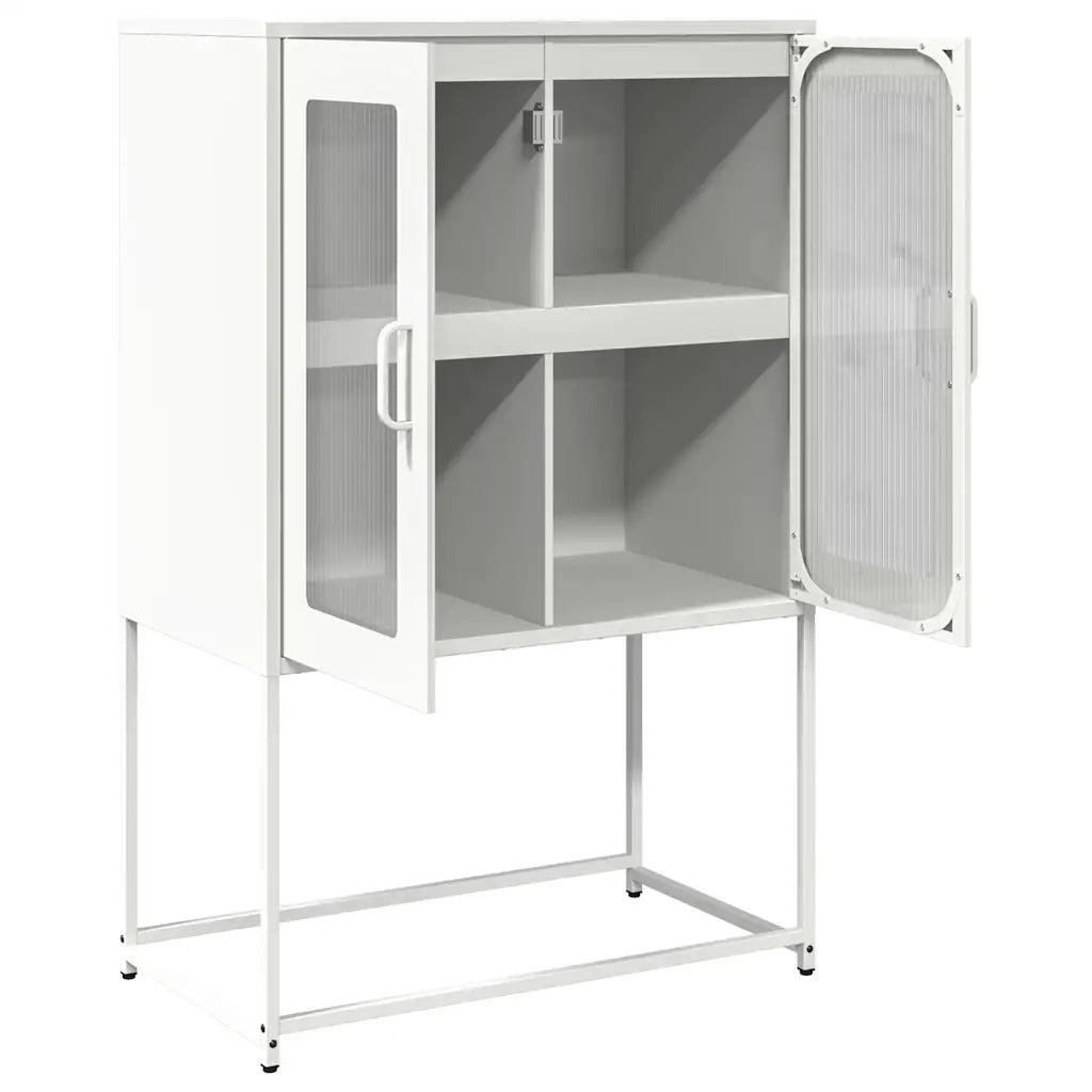 Credenza Bianca 68x39x107 cm in Acciaio 853379