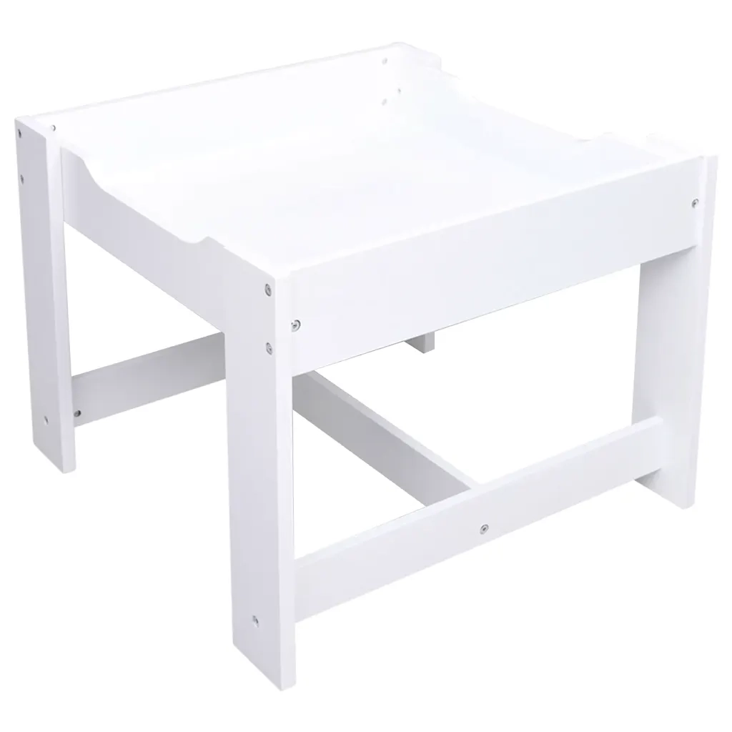 Tavolo per Bambini con 2 Sedie Bianco in MDF CFW1766261