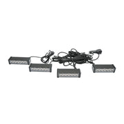 Set di 4 luci stroboscopiche con 6 LED, luce gialla 12V Breckner Germany