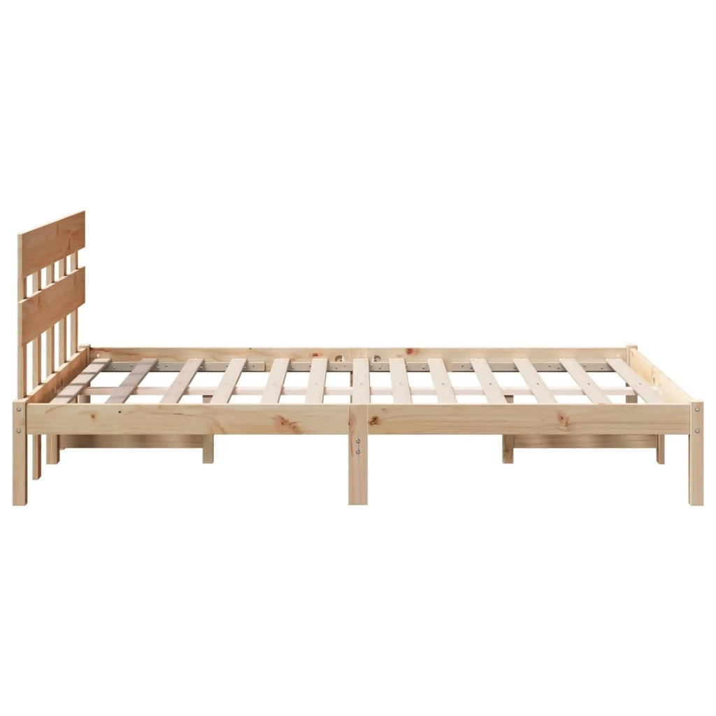 Letto matrimoniale | Letto per adulti | Struttura del letto Marrone 120 x 190 cm Legno massello di pino