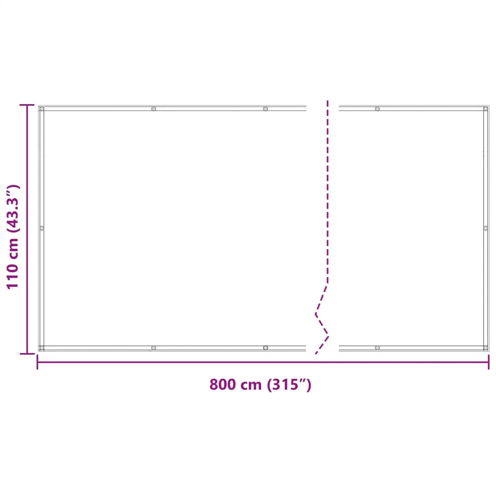 Schermo da balcone Blu 110 x 800 cm Tessuto Oxford 42030786