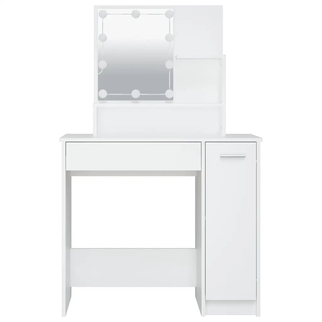 Toeletta con LED Bianca 86,5x35x136 cm 808810