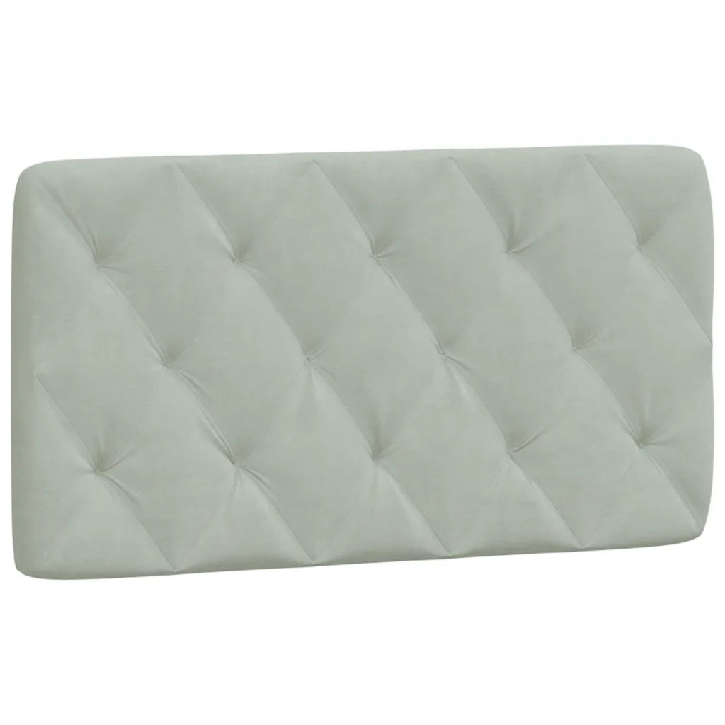 Cuscino Testiera Grigio Chiaro 100 cm in Velluto 374714