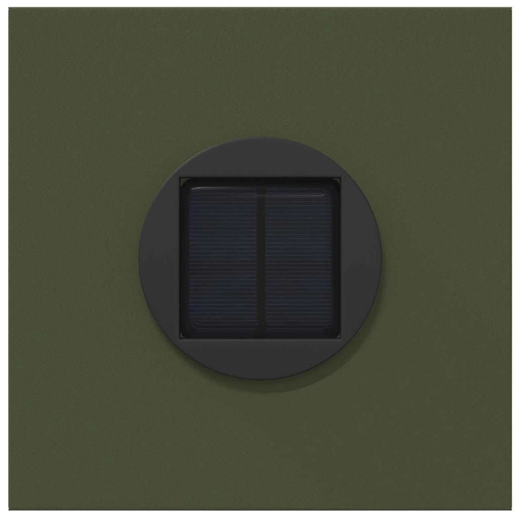 Faro LED solare per sentieri 2 pcs Verde oliva 879747